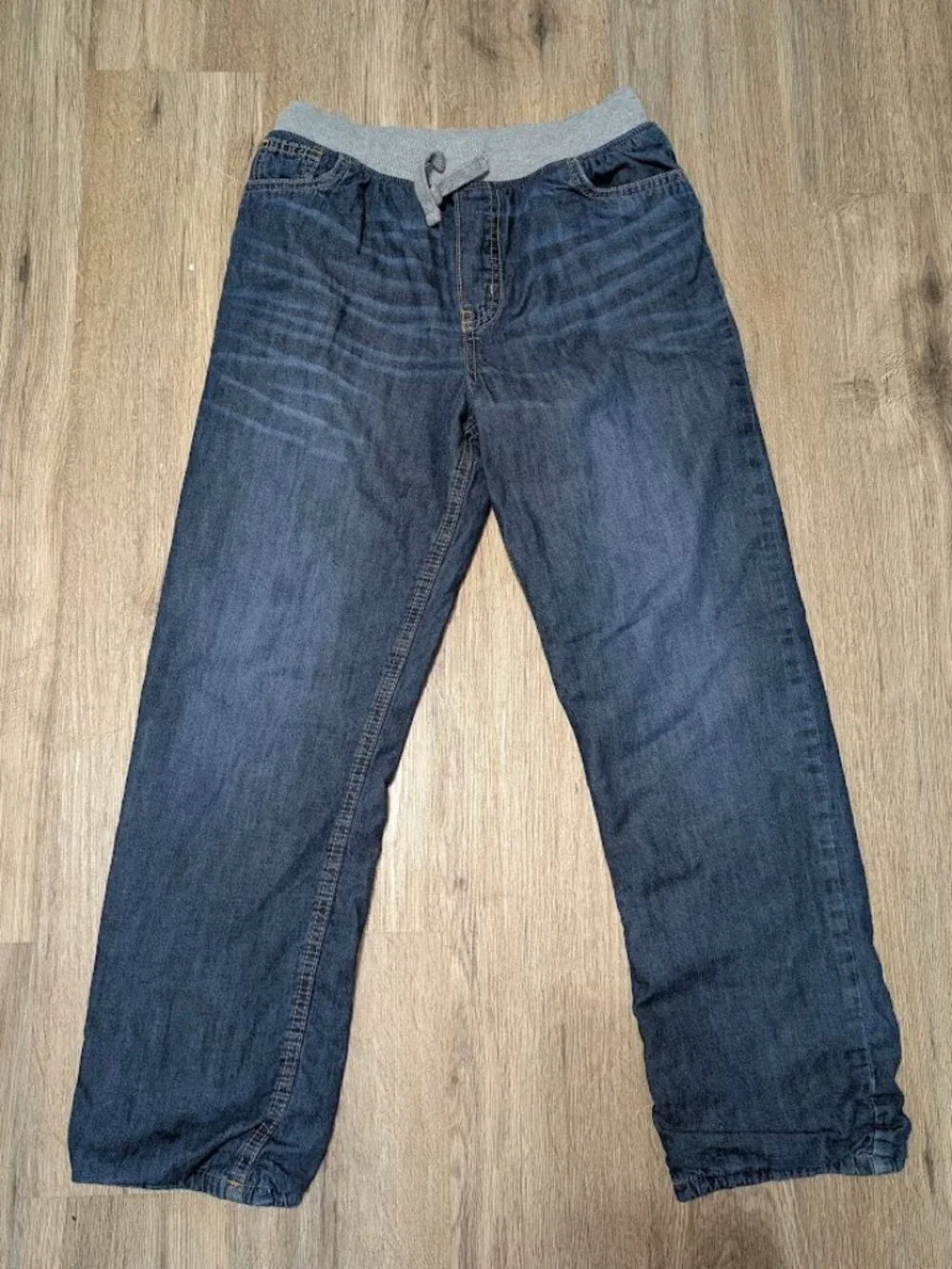 Oshkosh Boys 12 Dark Wash Jean-like Pants Blue Fleece Lined
